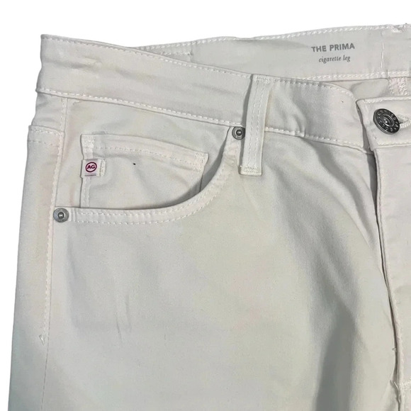 AG Adriano Goldschmeid White Cigarette Leg Jeans The Prima - Picture 2 of 6